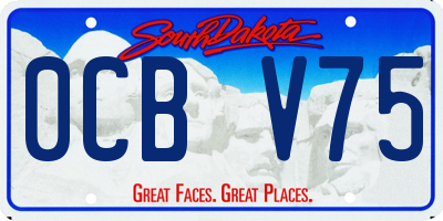 SD license plate 0CBV75