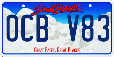 SD license plate 0CBV83