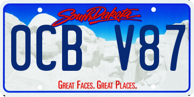SD license plate 0CBV87