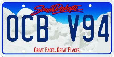 SD license plate 0CBV94