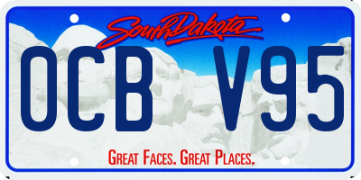 SD license plate 0CBV95