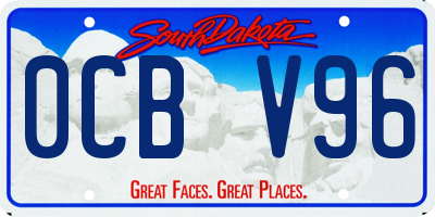 SD license plate 0CBV96