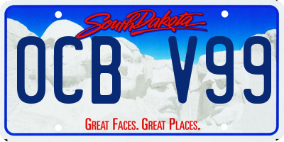 SD license plate 0CBV99
