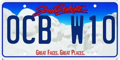 SD license plate 0CBW10