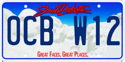 SD license plate 0CBW12