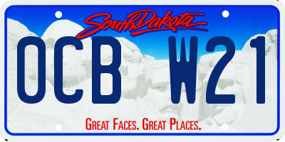 SD license plate 0CBW21