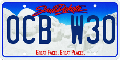 SD license plate 0CBW30