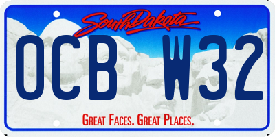 SD license plate 0CBW32