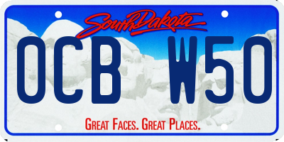 SD license plate 0CBW50