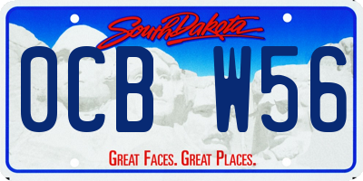 SD license plate 0CBW56
