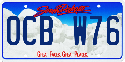 SD license plate 0CBW76