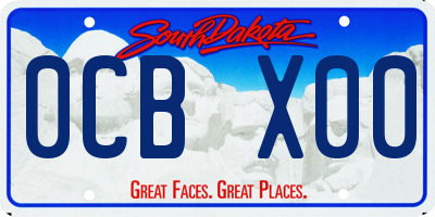 SD license plate 0CBX00