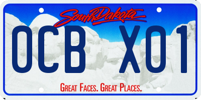 SD license plate 0CBX01