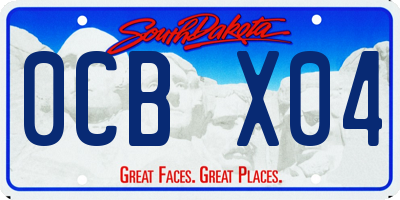 SD license plate 0CBX04