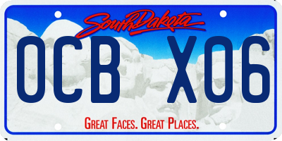 SD license plate 0CBX06