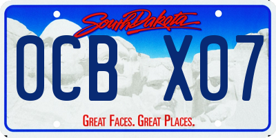 SD license plate 0CBX07