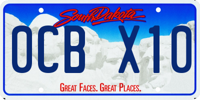 SD license plate 0CBX10