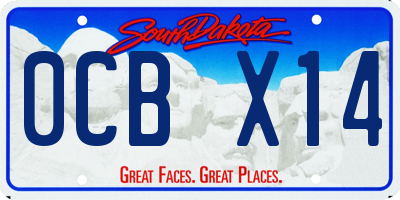 SD license plate 0CBX14