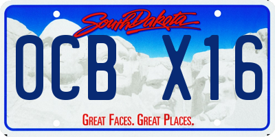 SD license plate 0CBX16