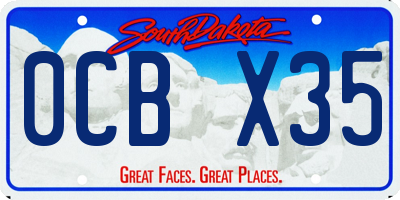 SD license plate 0CBX35