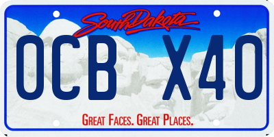 SD license plate 0CBX40