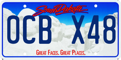 SD license plate 0CBX48
