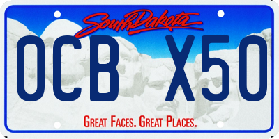 SD license plate 0CBX50