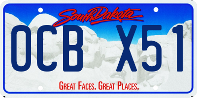 SD license plate 0CBX51