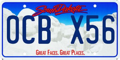 SD license plate 0CBX56
