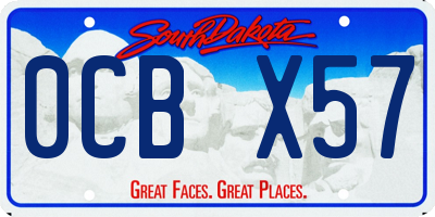 SD license plate 0CBX57