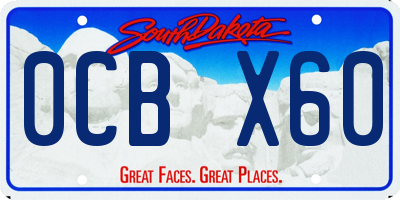 SD license plate 0CBX60