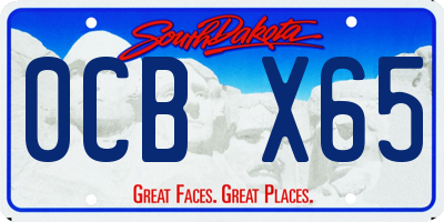 SD license plate 0CBX65