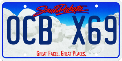 SD license plate 0CBX69