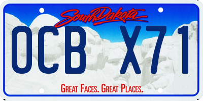 SD license plate 0CBX71