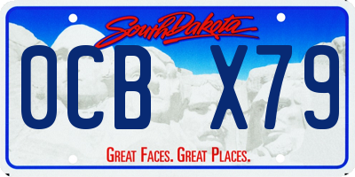 SD license plate 0CBX79