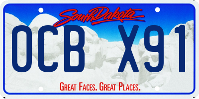 SD license plate 0CBX91