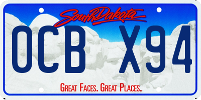 SD license plate 0CBX94