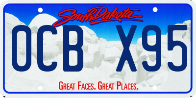 SD license plate 0CBX95