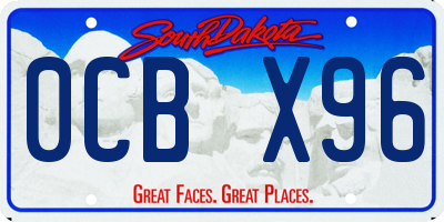 SD license plate 0CBX96