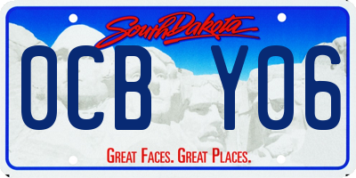 SD license plate 0CBY06