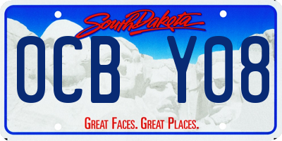 SD license plate 0CBY08