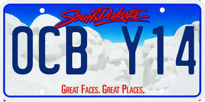SD license plate 0CBY14