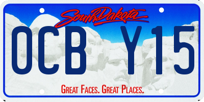 SD license plate 0CBY15