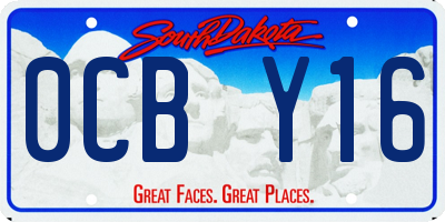 SD license plate 0CBY16