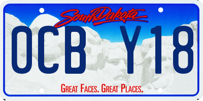 SD license plate 0CBY18