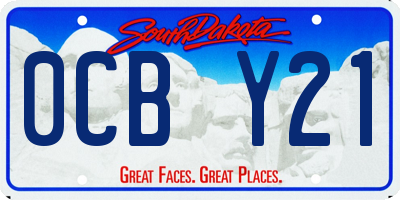 SD license plate 0CBY21