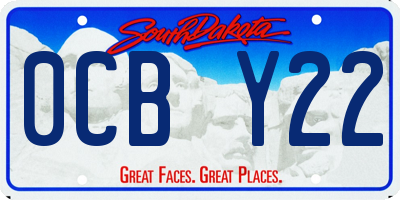 SD license plate 0CBY22