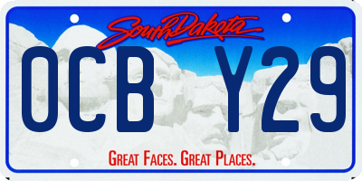 SD license plate 0CBY29