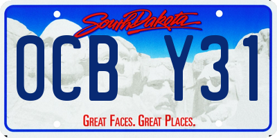 SD license plate 0CBY31