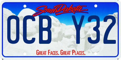 SD license plate 0CBY32